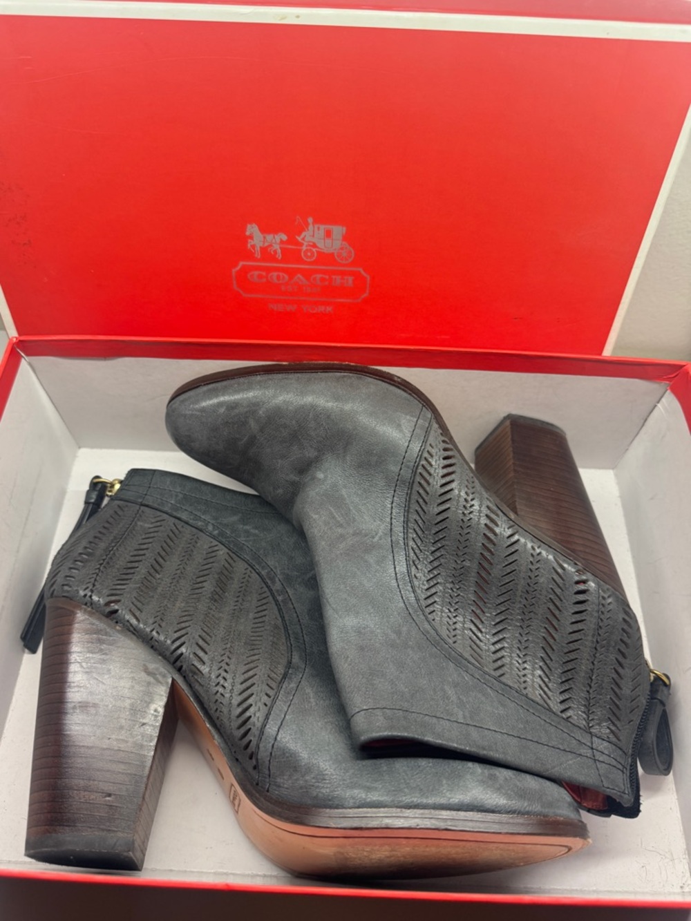 Honey Soft Laser Cut Bootie | Coach Boots,  High Heels